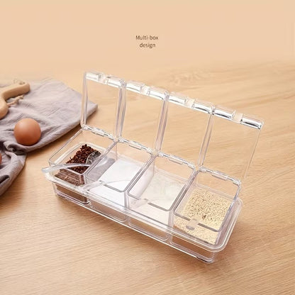 Acrylic 4 Grid Seasoning Box