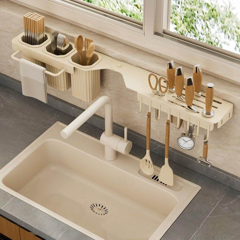 Luxury Over-the-Sink Kitchen Organizer Rack Multi-Function Utensil & Storage Holder
