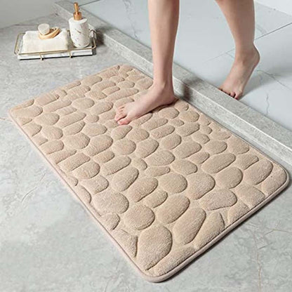 Cobblestone Embossed Bathroom Bath Mat (40 x 60cm)