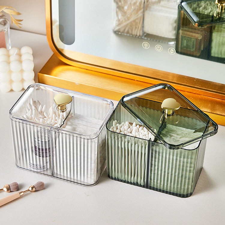 Cotton Bud Holder & Makeup Organizer Box