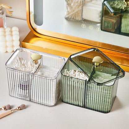 Cotton Bud Holder & Makeup Organizer Box
