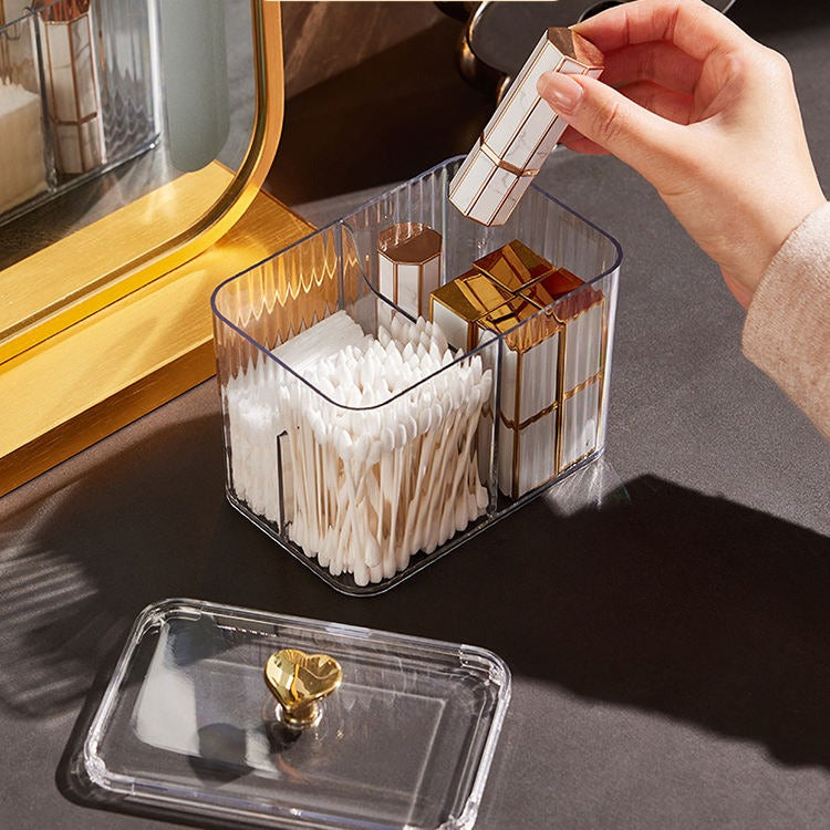Cotton Bud Holder & Makeup Organizer Box