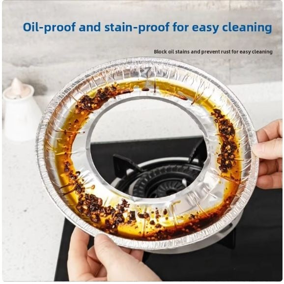 (Pack of 10) Aluminum Foil Gas Stove Burner Covers