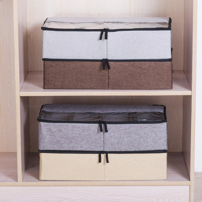 Premium Under Bed Storage Organizer with Transparent Zipper Lid