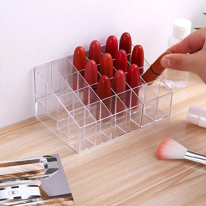 Acrylic 24 Grid Lipstick Organizer