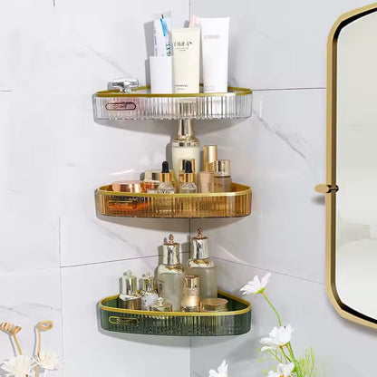 Triangle Bathroom Corner Organizer, Wall Mounted Storage Rack