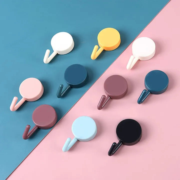Pack Of 10 Strong Self Adhesive Wall Hooks