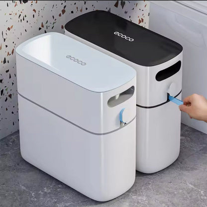 ECOCO Plastic Trash Can – Compact Waste Bin with Lid (Assorted Colors)