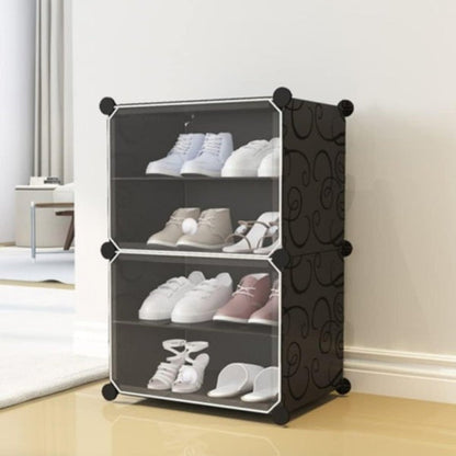 2,3 & 5 Layer Plastic Sheet Cube Shoe Rack Storage