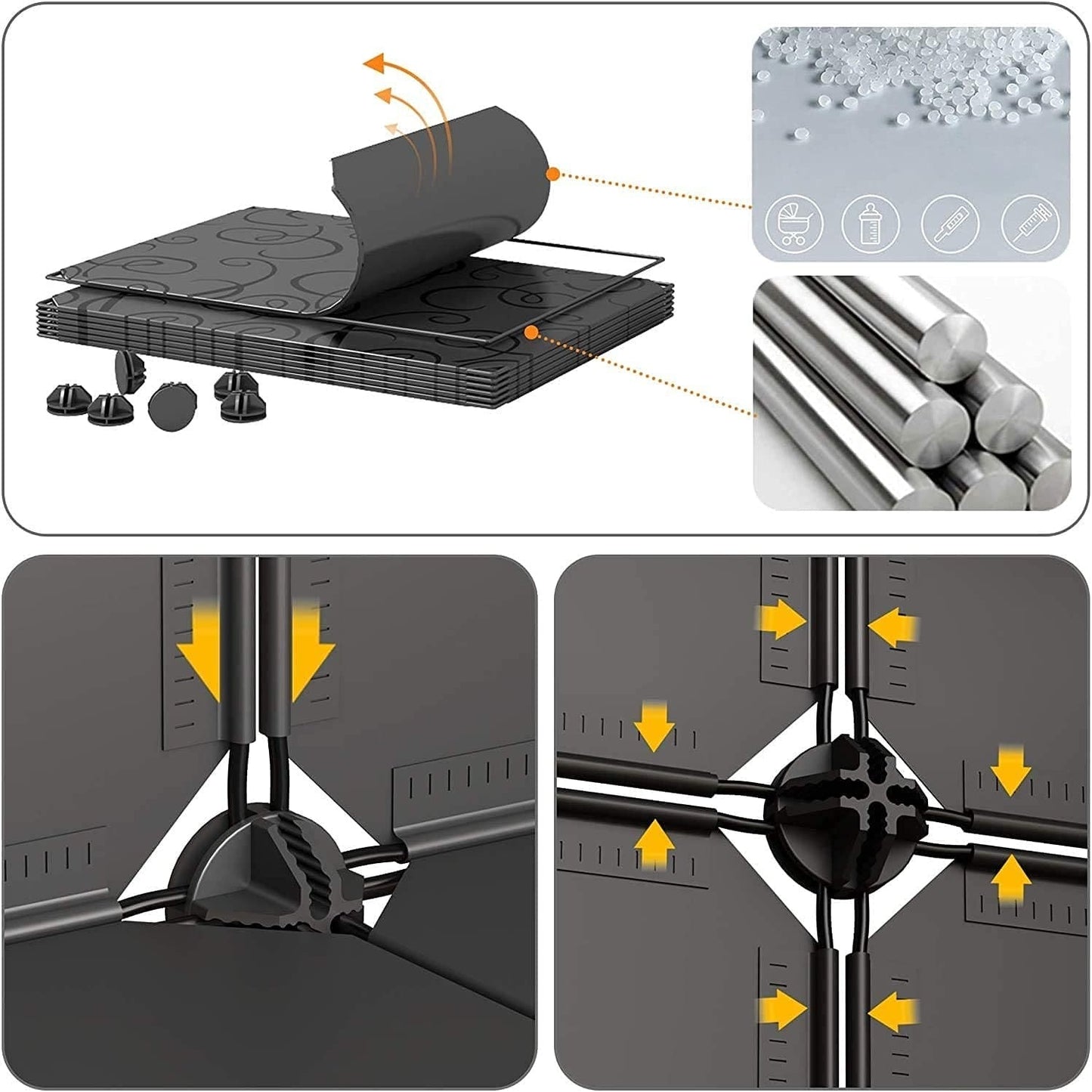 2,3 & 5 Layer Plastic Sheet Cube Shoe Rack Storage
