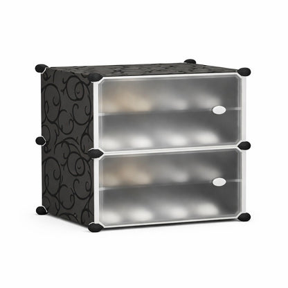 2,3 & 5 Layer Plastic Sheet Cube Shoe Rack Storage