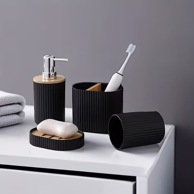 Matt Black 6 pcs Bathroom Set