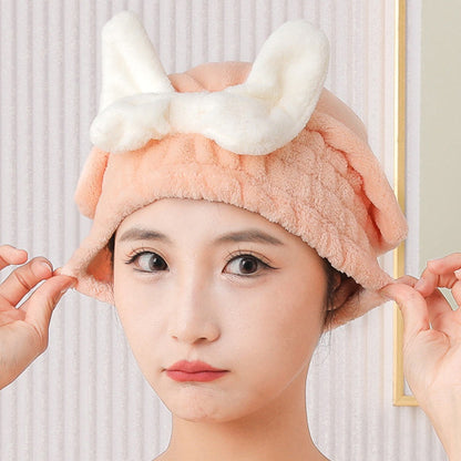 Water Absorbent Shower Cap With Bow