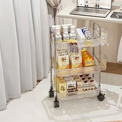 Acrylic Kitchen And Bathroom Storage Trolly