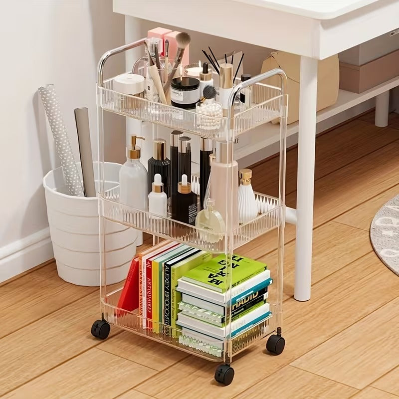 Acrylic Kitchen And Bathroom Storage Trolly