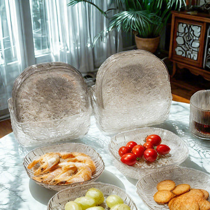 Luxury Crystal Plate Set with Storage Box – 8 Pcs