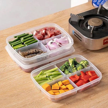 4 Grids Food Fruit Storage Box
