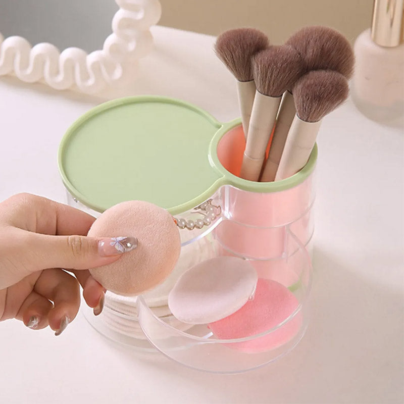 3 Layer Jewelry Cosmetic Makeup Brush Organizer