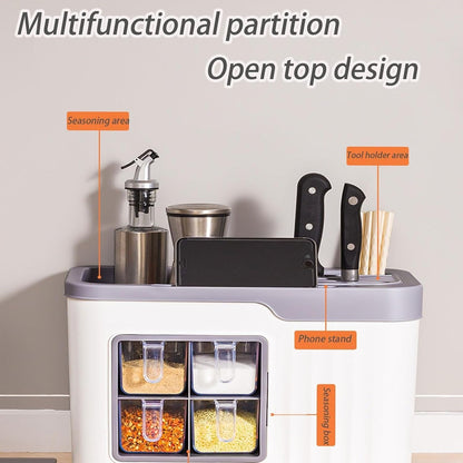 Multi-functional Spice Storage Rack-for Spice Jars,Cutlery Knife Holder