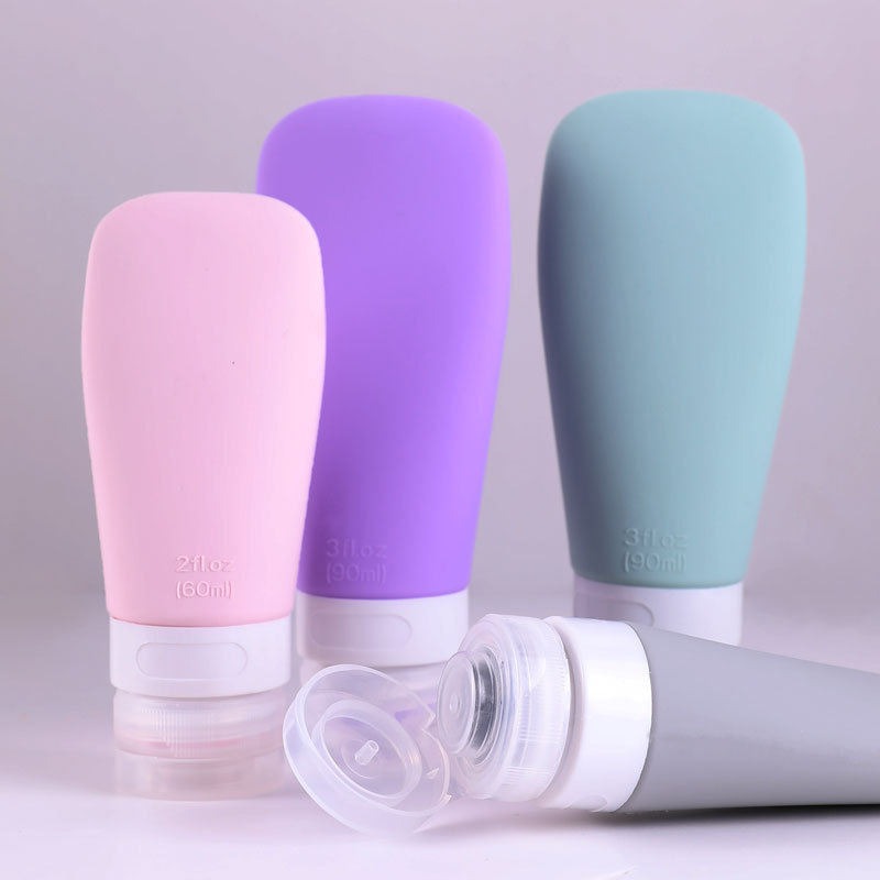 3pc Set Travel Silicone Bottle For Toiletries
