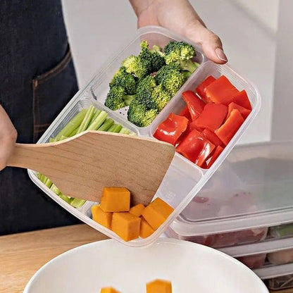 4 Grids Food Fruit Storage Box