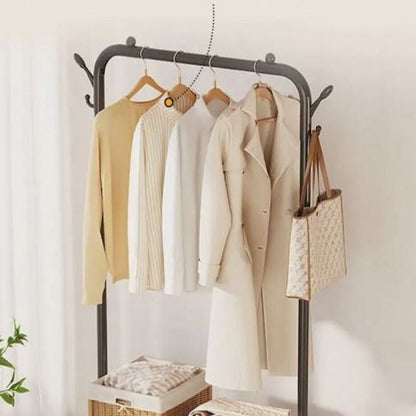 Floor Hanger for Clothes, Shoe Rack, Shirt, Coat, Hat, Scarf, High Heels, Sundries Storage, Bedroom Organizer
