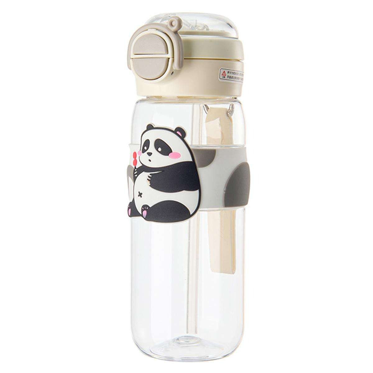 600ml School Cute Water Bottle with Straw for Kids Chilrdren Sports Outdoor Cup