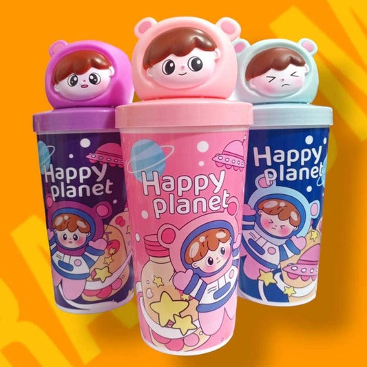 Cute Space ,Planet Plastic Water Bottle For Kids