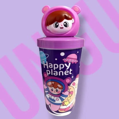 Cute Space ,Planet Plastic Water Bottle For Kids