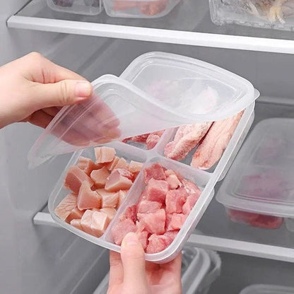 4 Grids Food Fruit Storage Box