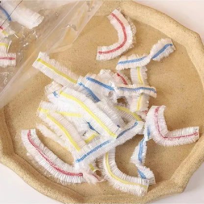 100Pcs Reusable Elastic Food Storage Covers Disposable Food Plastic Wraps Storage