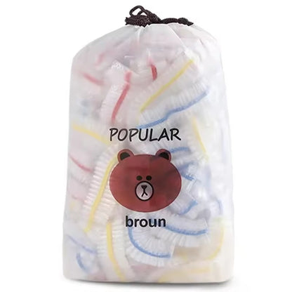 100Pcs Reusable Elastic Food Storage Covers Disposable Food Plastic Wraps Storage