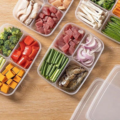 4 Grids Food Fruit Storage Box