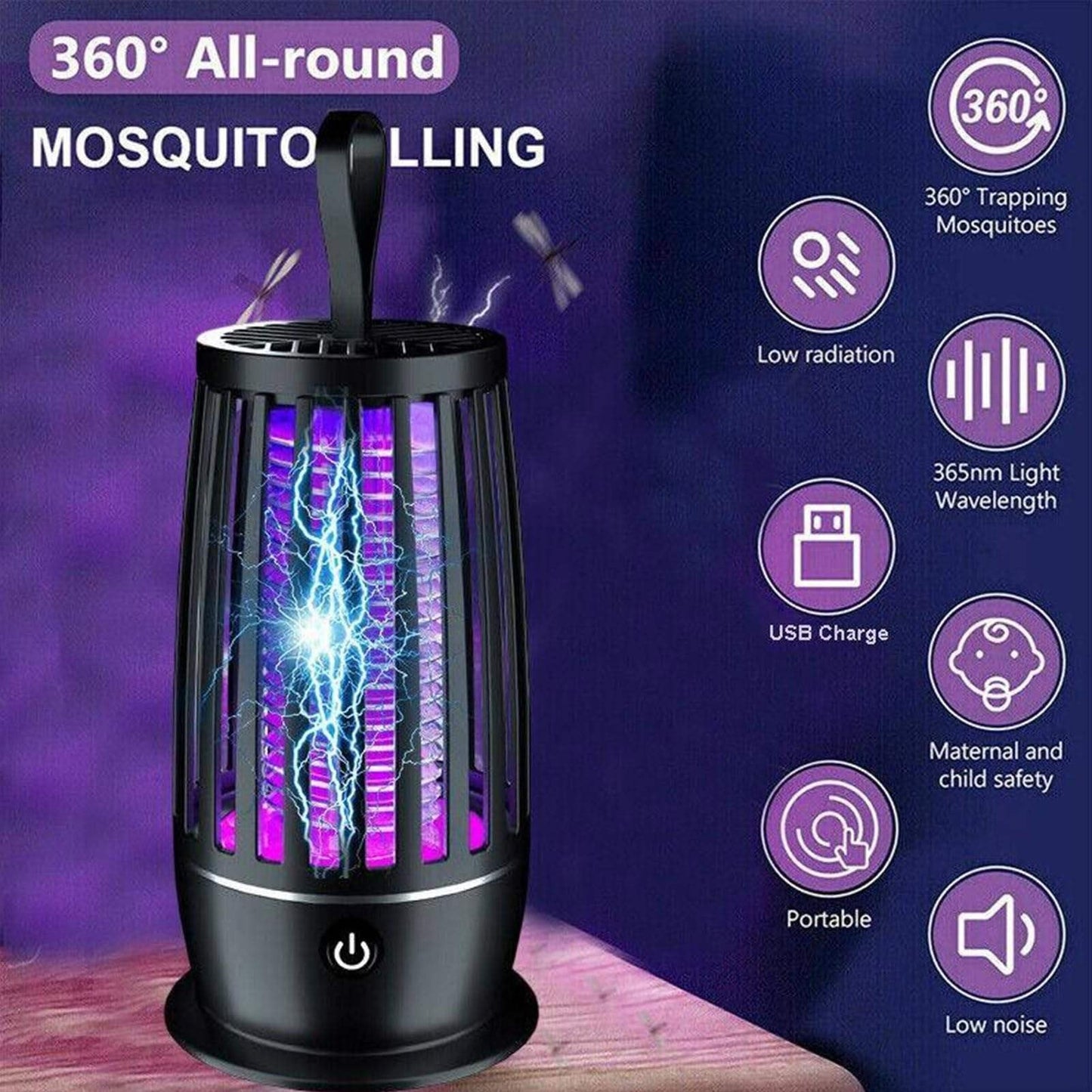 USB Rechargeable Mosquito Killer Lamp