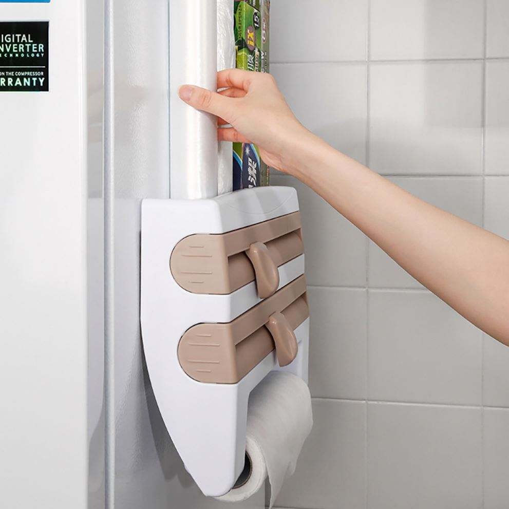 4 IN 1 KITCHEN PAPER ROLL HOLDER WRAP DISPENSER