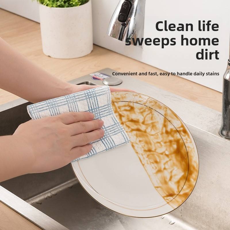 New 40PCS Microfiber Kitchen Cleaning Cloths Roll 30x30cm
