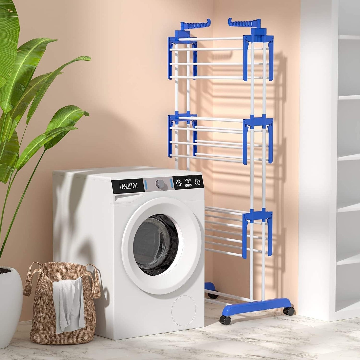 4-Tier Floor Standing Cloth Drying Rack (Premium Quality)