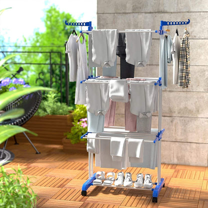 4-Tier Floor Standing Cloth Drying Rack (Premium Quality)