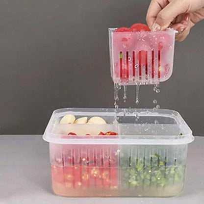 4 Compartment Refrigerator Storage Box