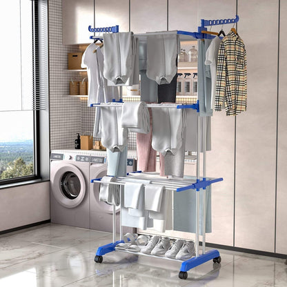 4-Tier Floor Standing Cloth Drying Rack (Premium Quality)