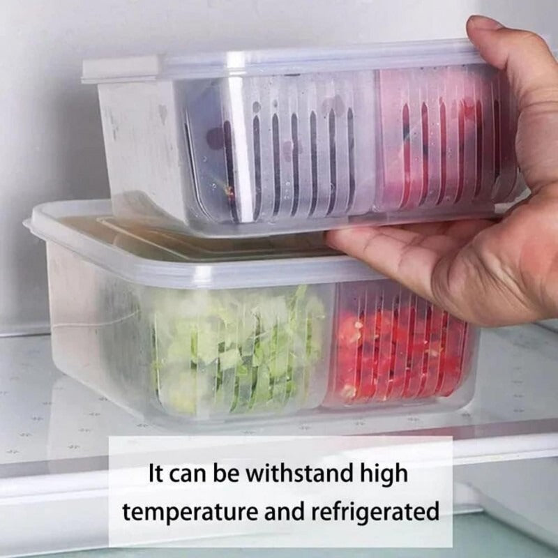 4 Compartment Refrigerator Storage Box