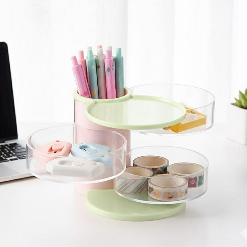 3 Layer Jewelry Cosmetic Makeup Brush Organizer