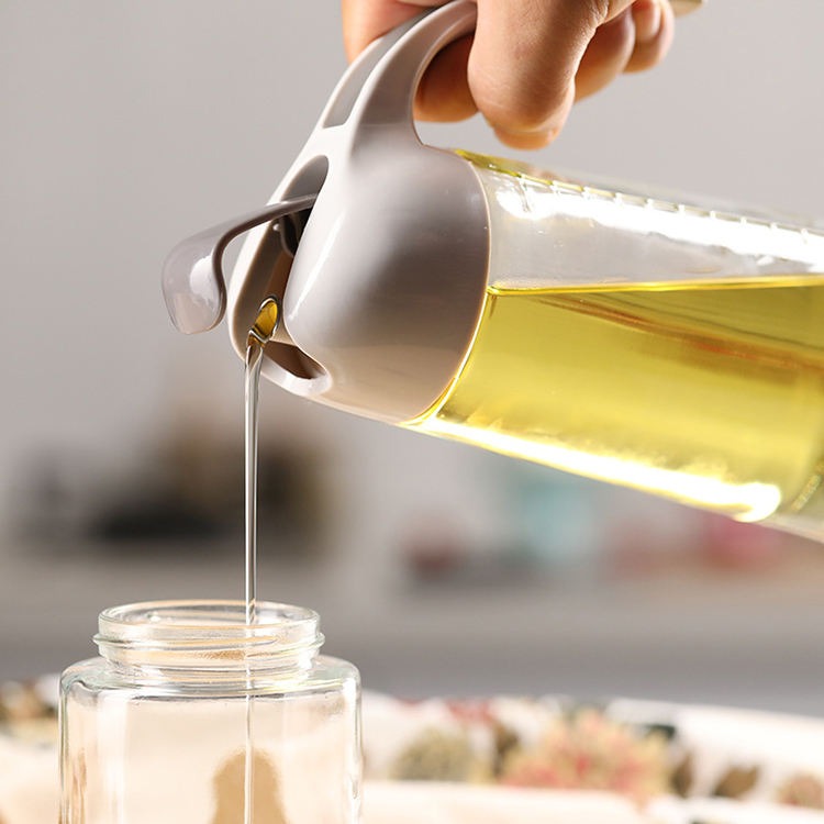 630ml Oil Glass Bottle Jar, Seasonings Condiment Dispenser