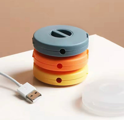 Pack Of 3 Rotatable Data Cable Storage Box,