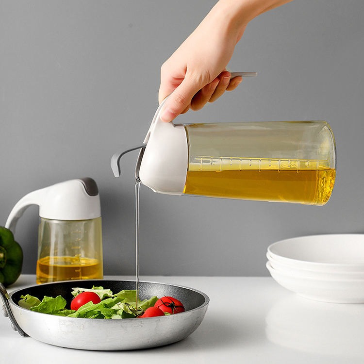 630ml Oil Glass Bottle Jar, Seasonings Condiment Dispenser