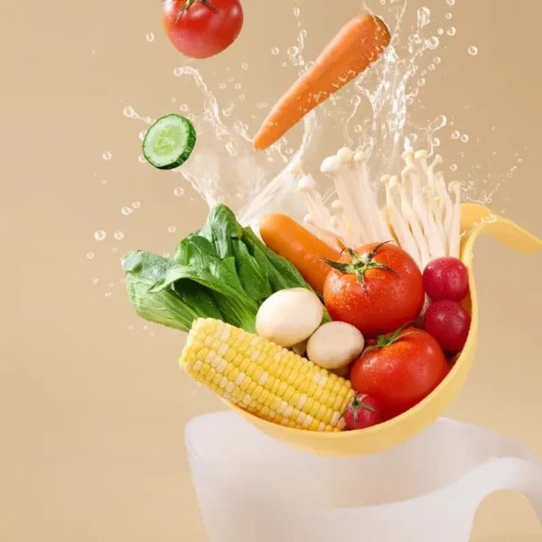 ECOCO DUAL-LAYER COLANDER SET – STRAINER WITH DRAIN BOWL & HANDLE