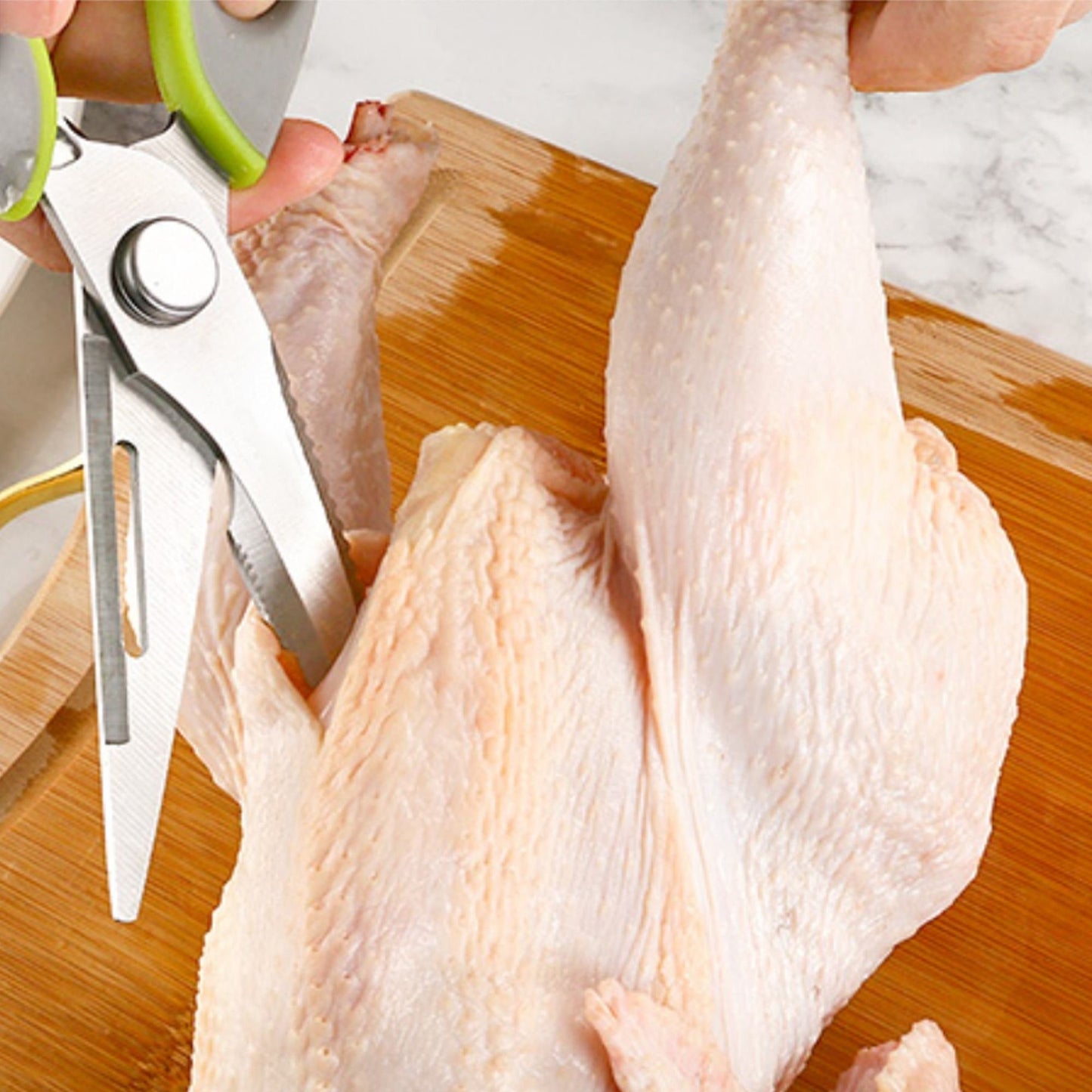 6 In 1 Multifunctional Kitchen Scissors, BBQ Meat Cutting Scissors, Kitchen Food Scissors