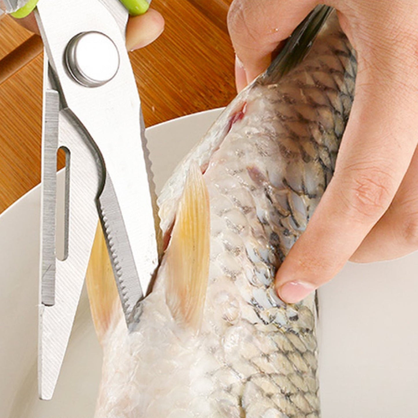 6 In 1 Multifunctional Kitchen Scissors, BBQ Meat Cutting Scissors, Kitchen Food Scissors