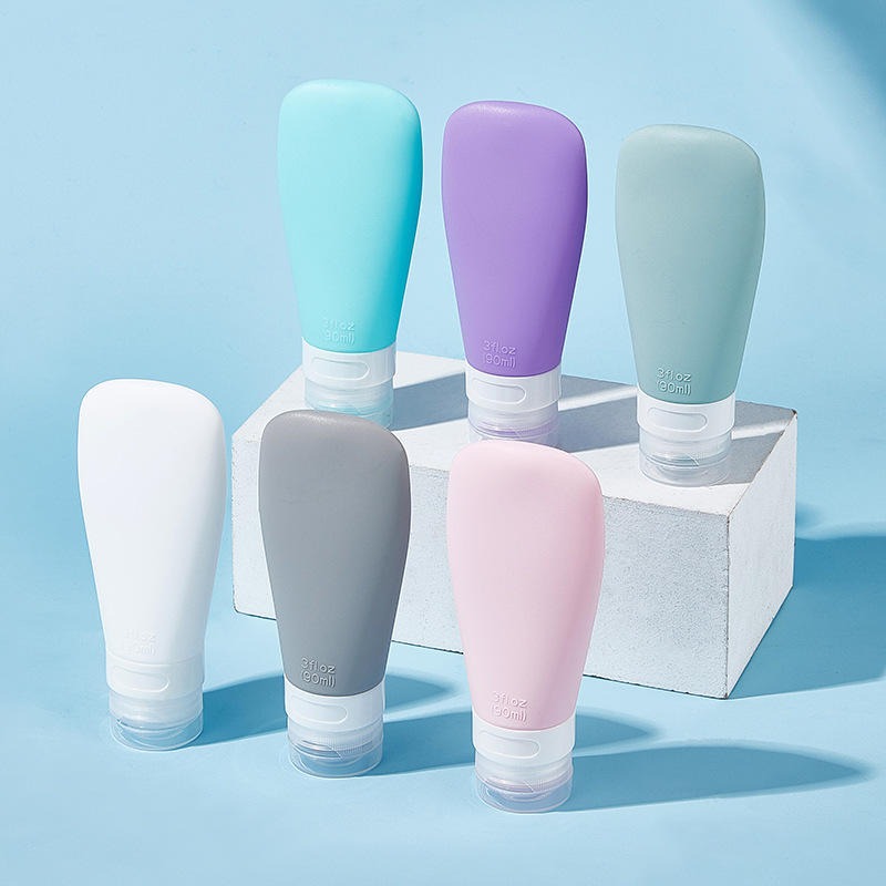 3pc Set Travel Silicone Bottle For Toiletries