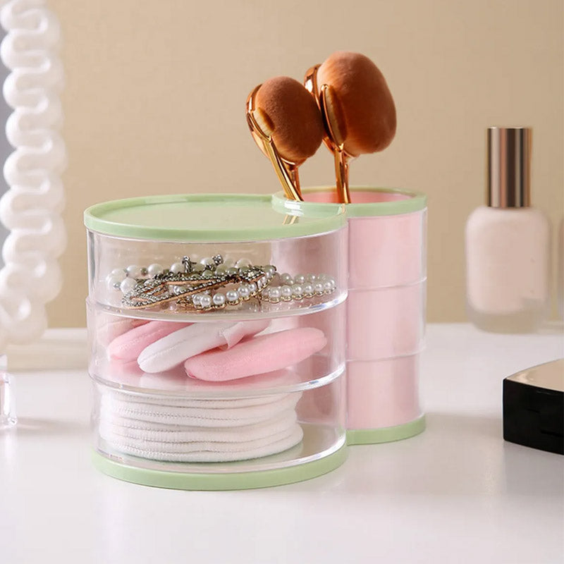 3 Layer Jewelry Cosmetic Makeup Brush Organizer